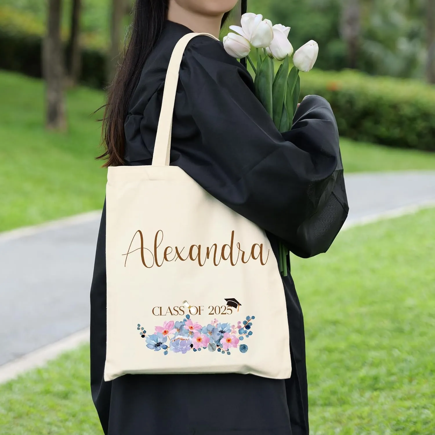 Class of 2025 Graduation Gifts Custom Tote Bag for Graduates Personalized Canvas Bag Graduation Gifts for Her