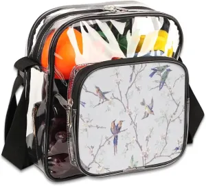 Clear Crossbody Bag Stadium Approved for Women and Men Transparent Messenger Shoulder Bag Clear Purse Bag