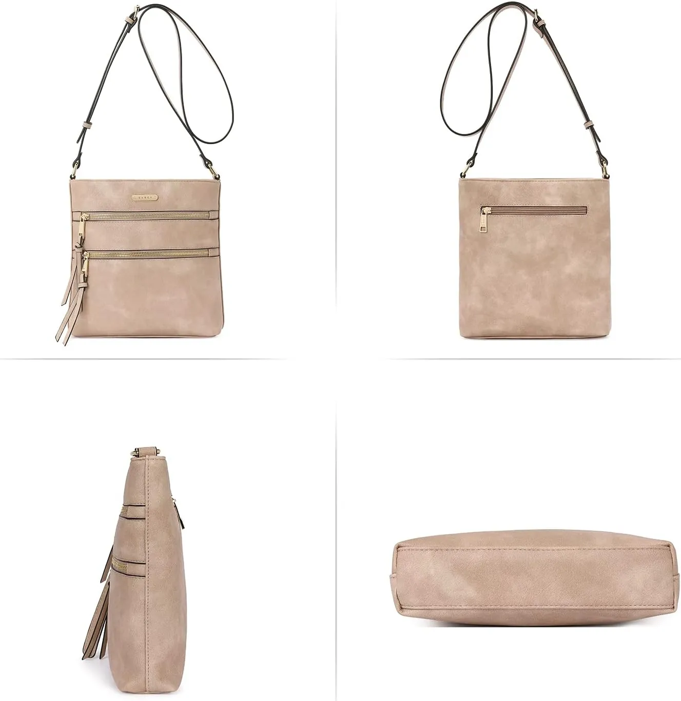 CLUCI Crossbody Purses for Women, Medium Size Zipper Pocket Adjustable Strap, Soft Leather Women's Shoulder Handbags