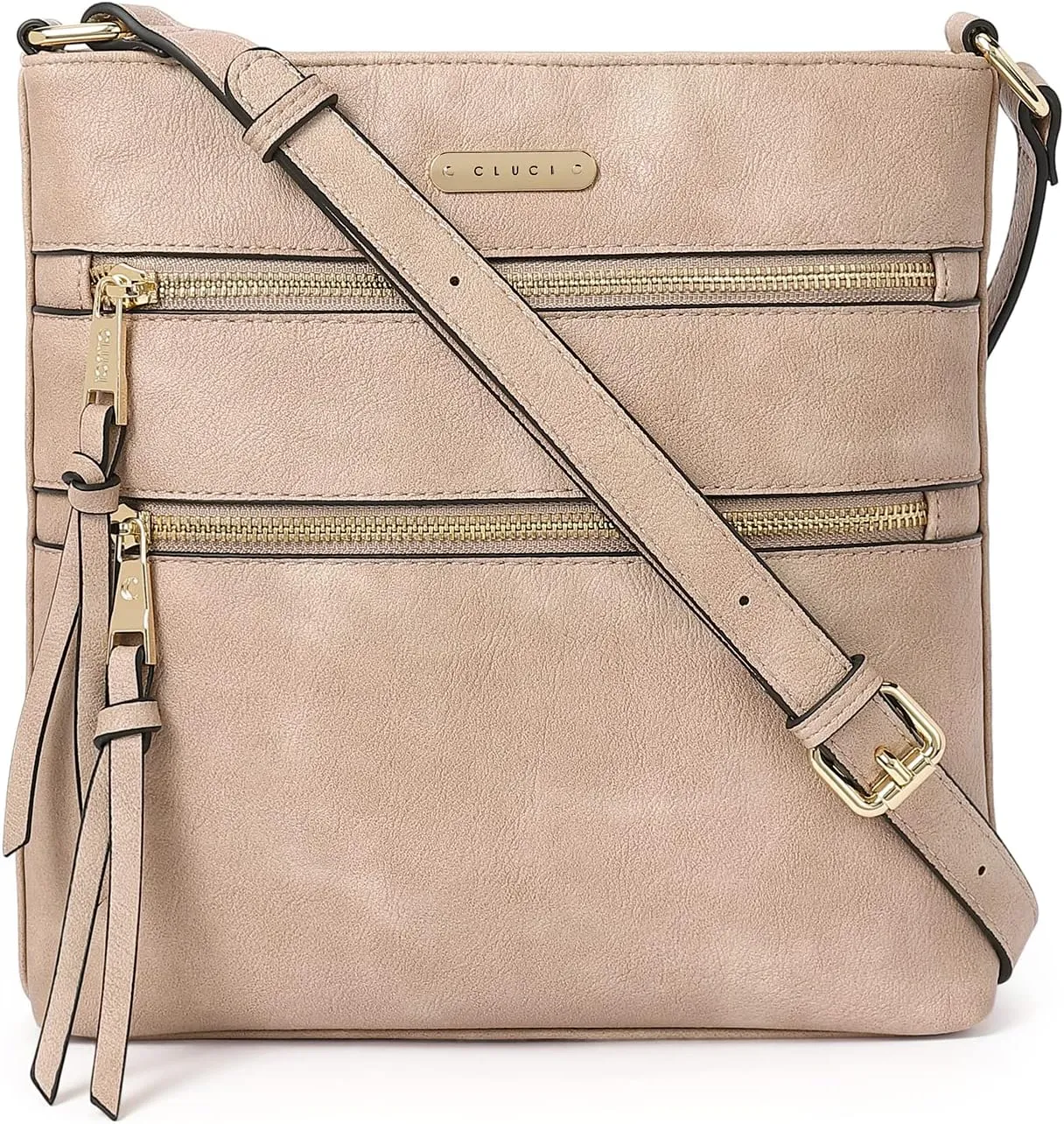 CLUCI Crossbody Purses for Women, Medium Size Zipper Pocket Adjustable Strap, Soft Leather Women's Shoulder Handbags