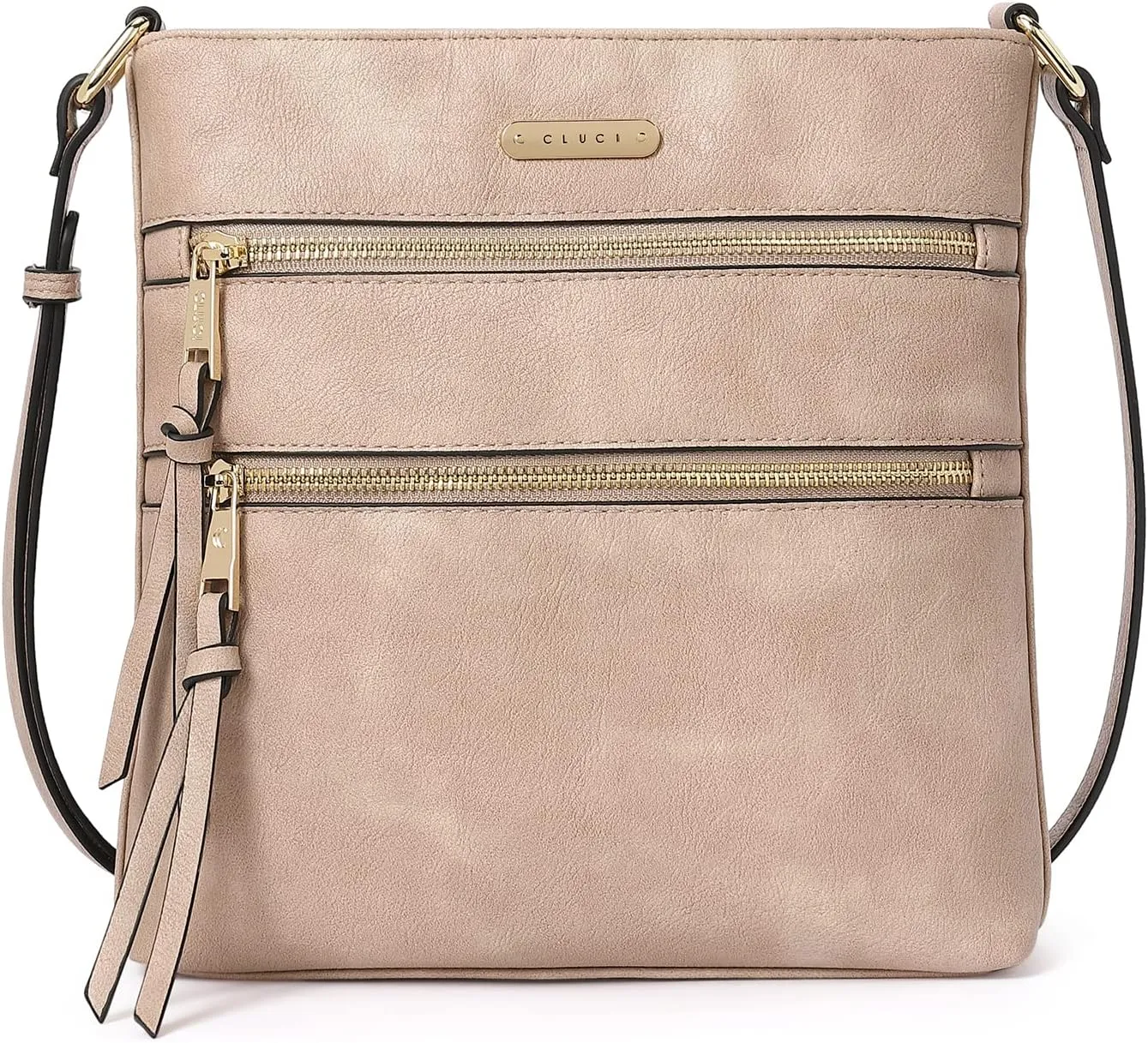 CLUCI Crossbody Purses for Women, Medium Size Zipper Pocket Adjustable Strap, Soft Leather Women's Shoulder Handbags