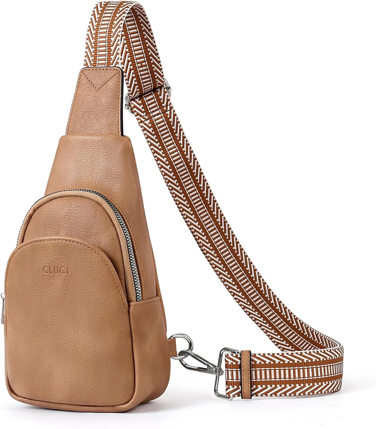 CLUCI Small Sling Bag for Women,Vegan Leather Crossbody Bags for Women,Fanny Packs with Guitar Strap