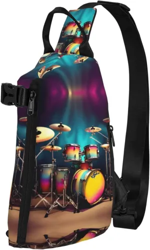 Cool Drums Set Print Trend Casual Crossbody Chest Bag Multipurpose Cross Body Shoulder Bag