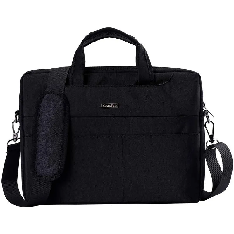 CoolBELL: Water Resistant 15.6 Inch Laptop Messenger Bag | Black | 4L Capacity | Stylish Design