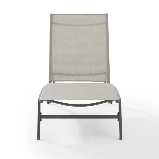 Crosley Weaver Outdoor Sling Chaise Lounge Light-Gray - CO6310MB-LG