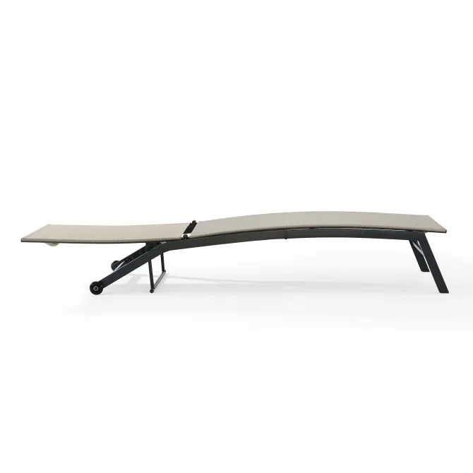 Crosley Weaver Outdoor Sling Chaise Lounge Light-Gray - CO6310MB-LG