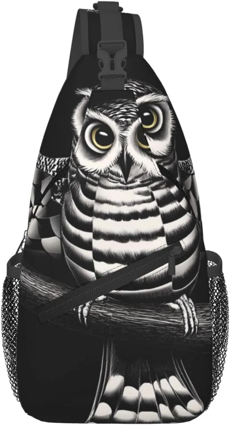 Cross Chest Bag Diagonally Sling Backpack Crossbody Shoulder Bag Illusion and psychedelic art Branches Sling Bag Travel Hiking Daypack