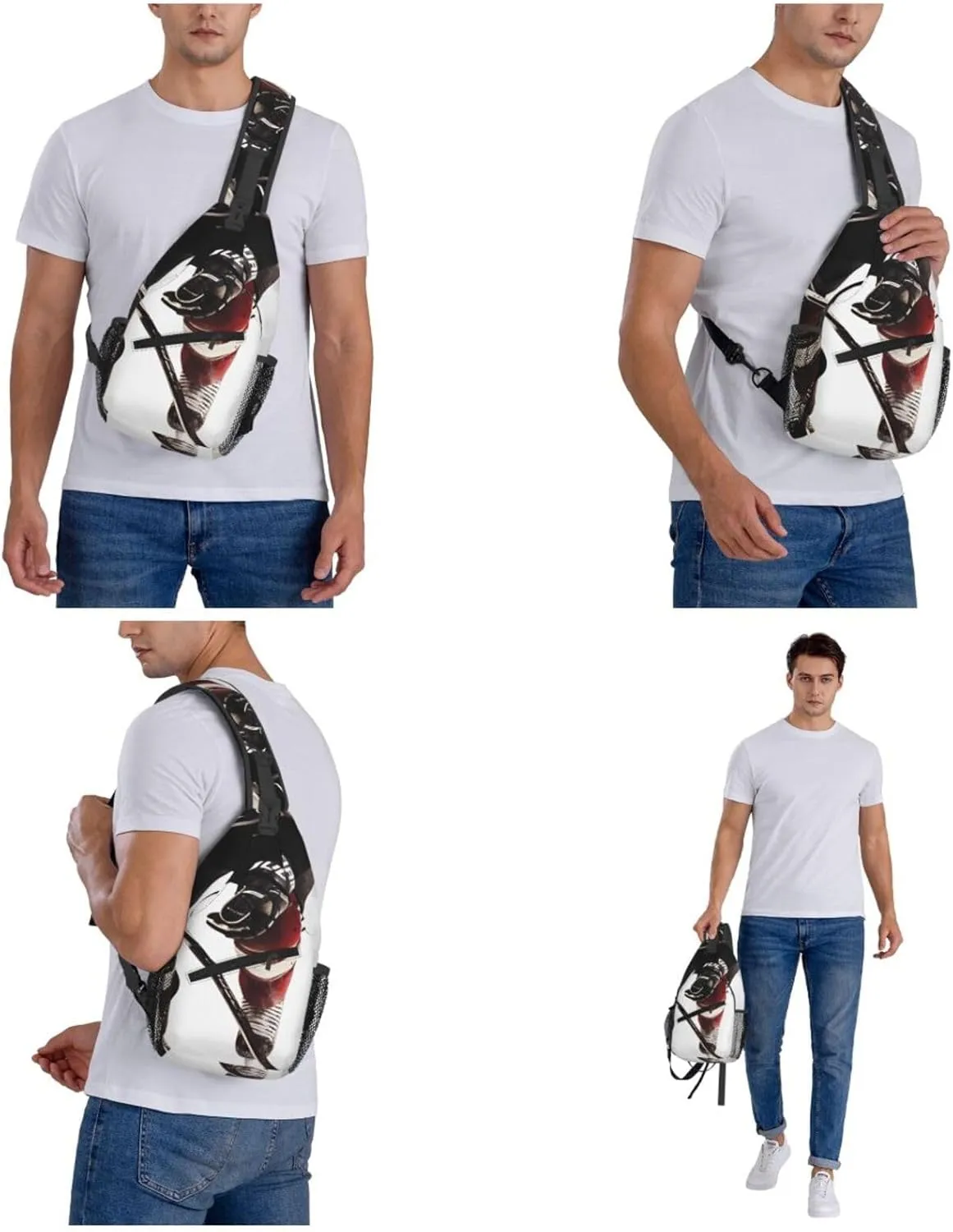 Cross Chest Bag Diagonally Sling Backpack Crossbody Shoulder Bag Labrador Sling Bag Travel Hiking Daypack