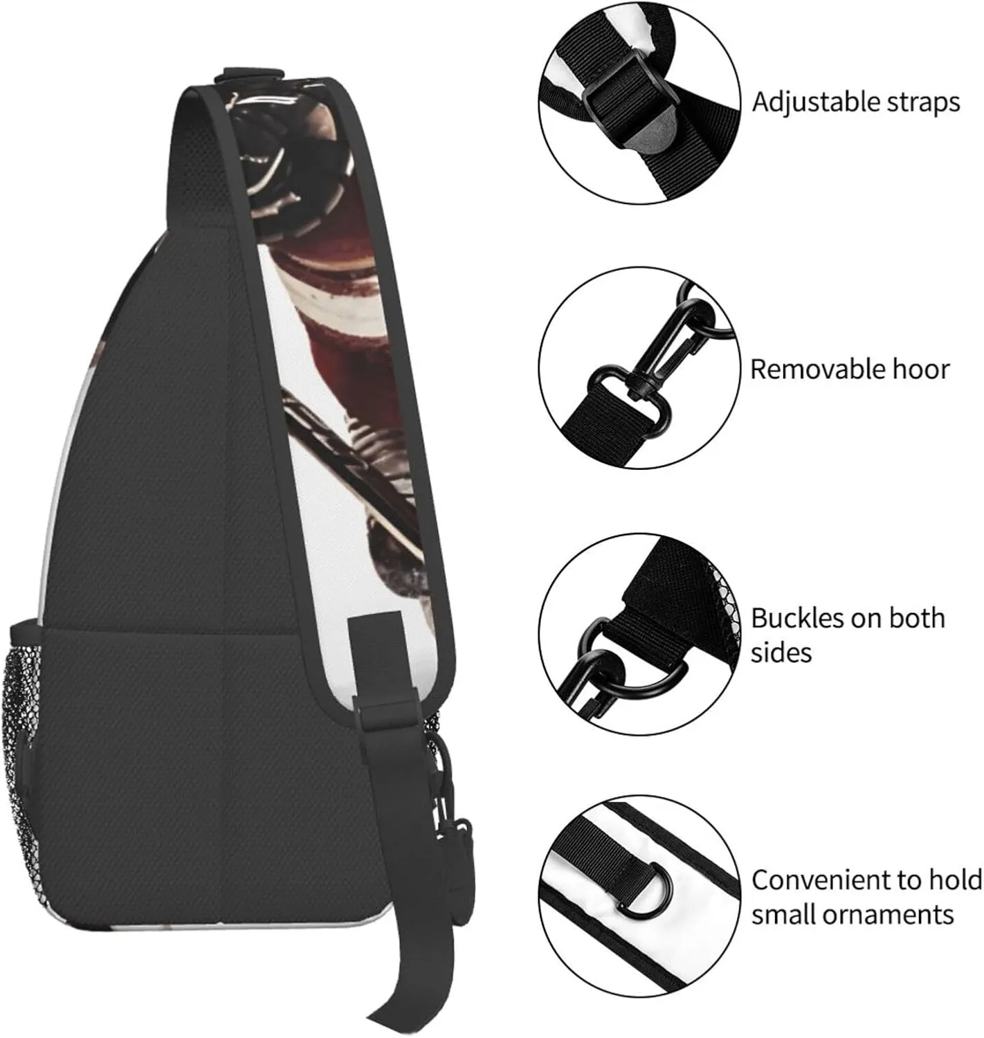 Cross Chest Bag Diagonally Sling Backpack Crossbody Shoulder Bag Labrador Sling Bag Travel Hiking Daypack