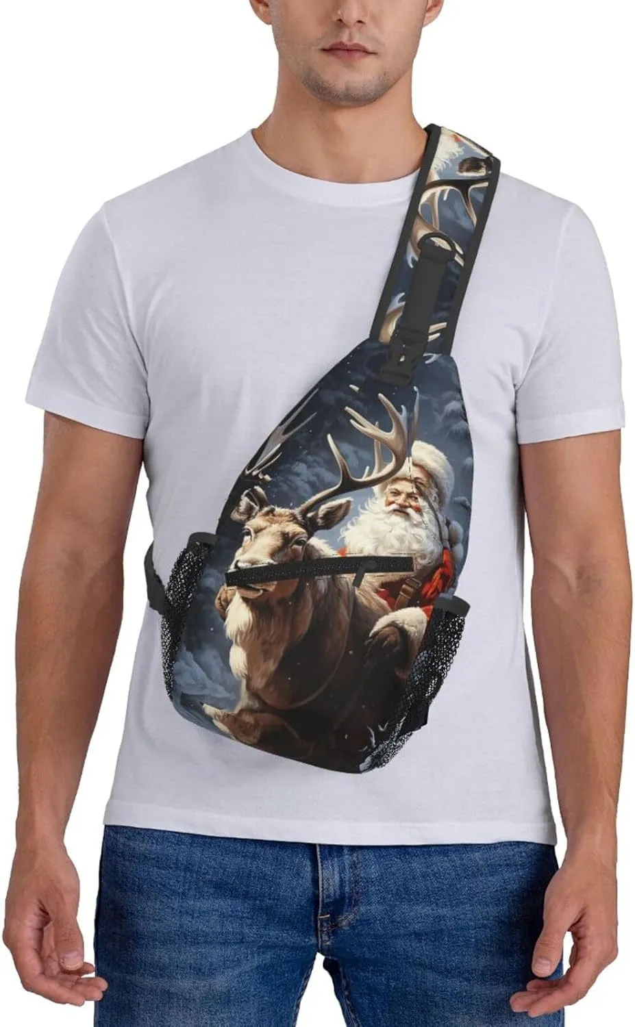 Cross Chest Bag Diagonally Sling Backpack Crossbody Shoulder Bag Seals on ice Sling Bag Travel Hiking Daypack