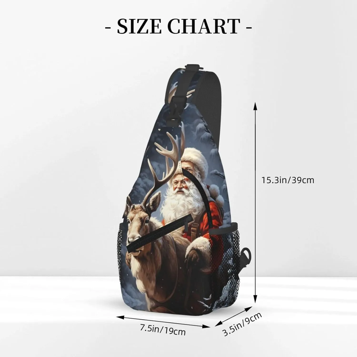 Cross Chest Bag Diagonally Sling Backpack Crossbody Shoulder Bag Seals on ice Sling Bag Travel Hiking Daypack