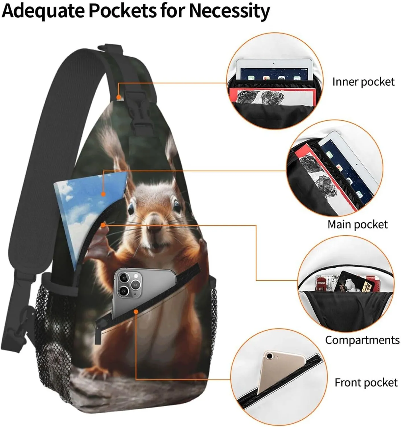 Cross Chest Bag Diagonally Sling Backpack Crossbody Shoulder Bag Surfboard Sling Bag Travel Hiking Daypack