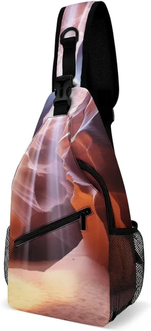 Crossbody Bag for Women Men Chest Bag Black And White Tiger Sling Bag Crossbody Shoulder Bag Sling Backpack
