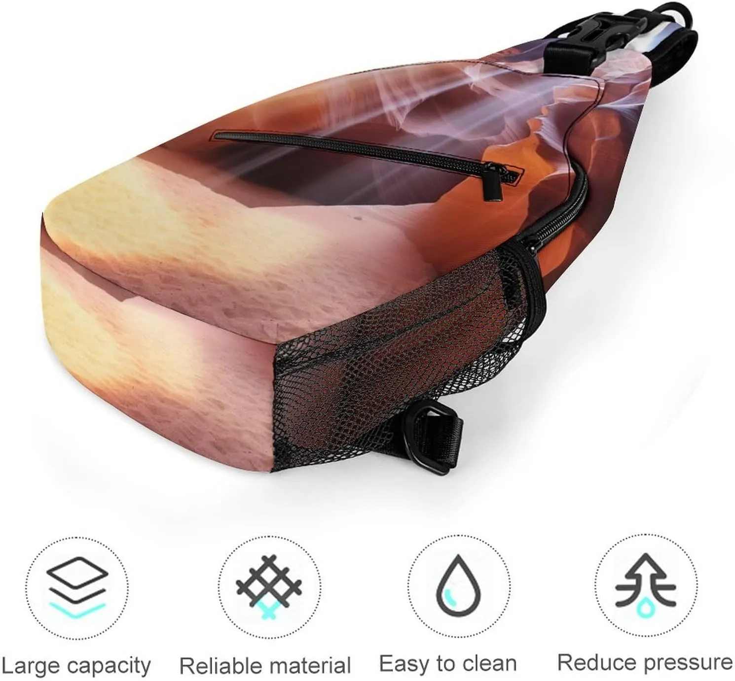 Crossbody Bag for Women Men Chest Bag Black And White Tiger Sling Bag Crossbody Shoulder Bag Sling Backpack