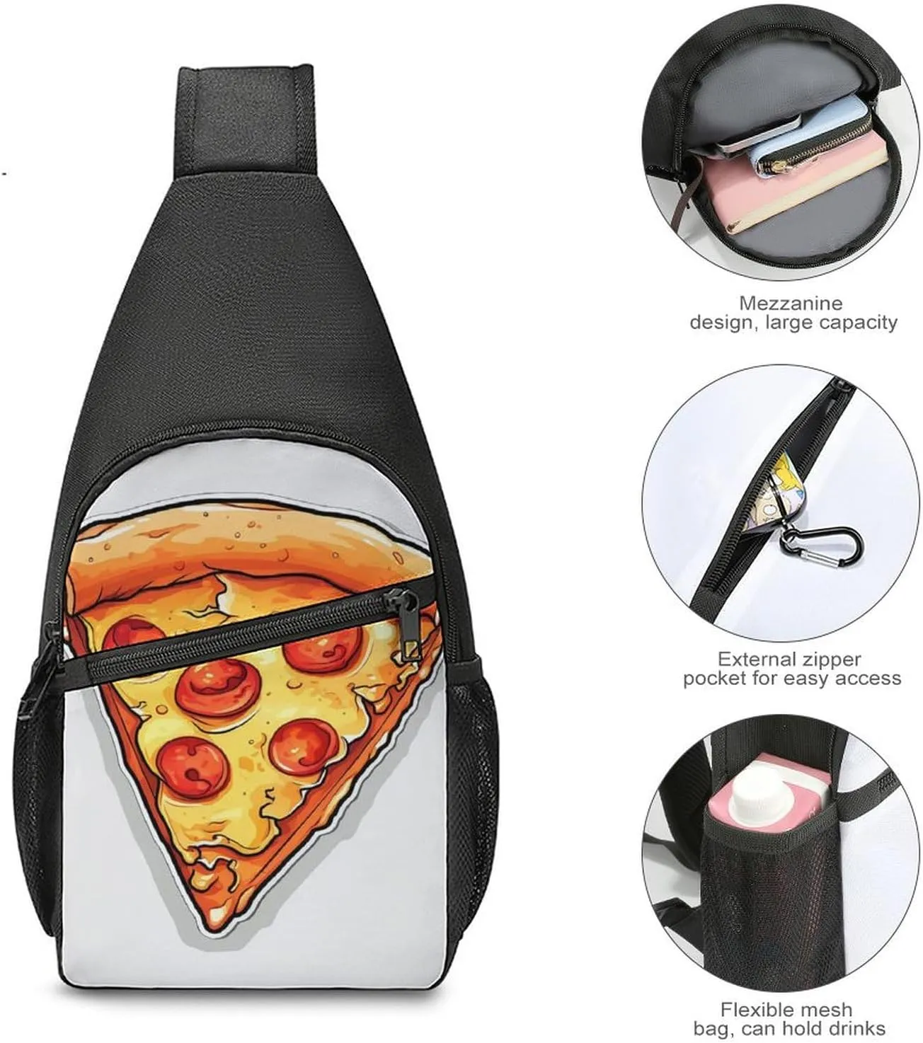 Crossbody Bag for Women Men Sling Bag Cool Dolphin Chest Bag Crossbody Adjustable Shoulder Bag