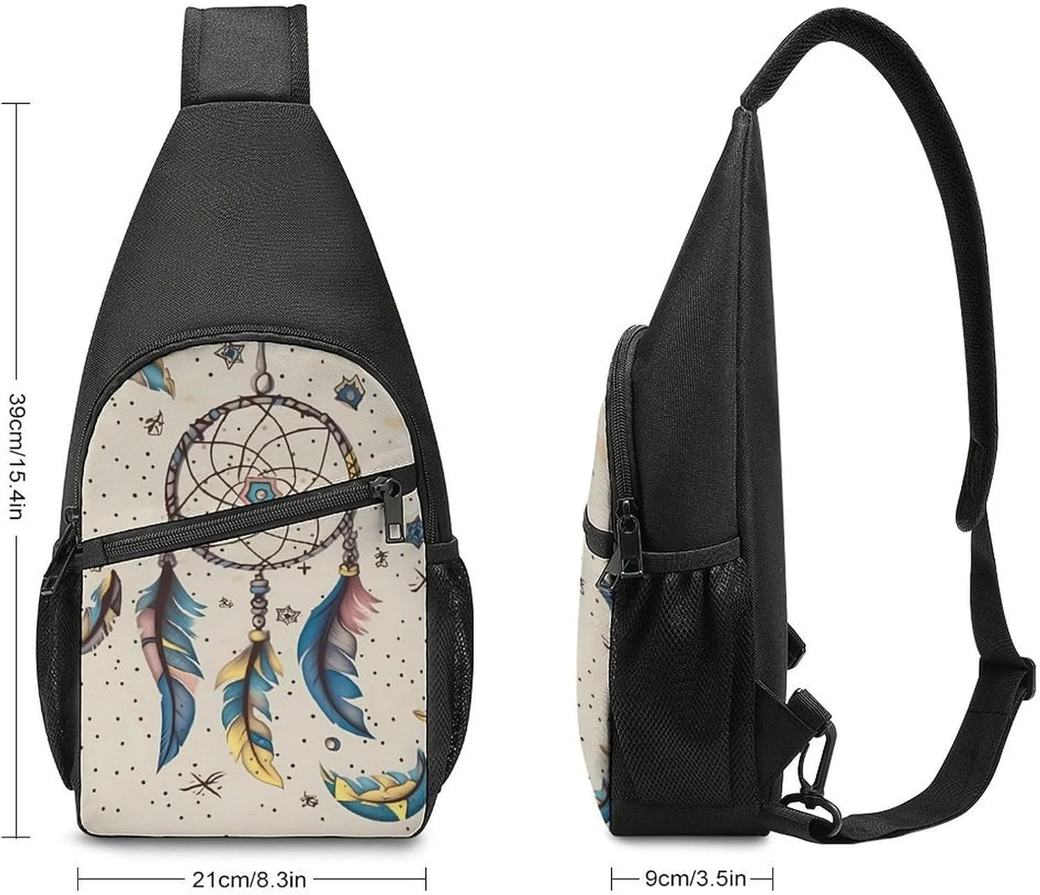 Crossbody Bag for Women Men Sling Bag Dog Paw Print Chest Bag Crossbody Adjustable Shoulder Bag