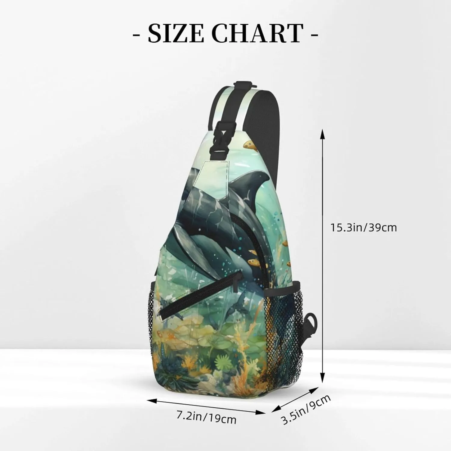 Crossbody Bag for Women Men The Whale Chest Bag Crossbody Sling Bag Adjustable Shoulder Bag