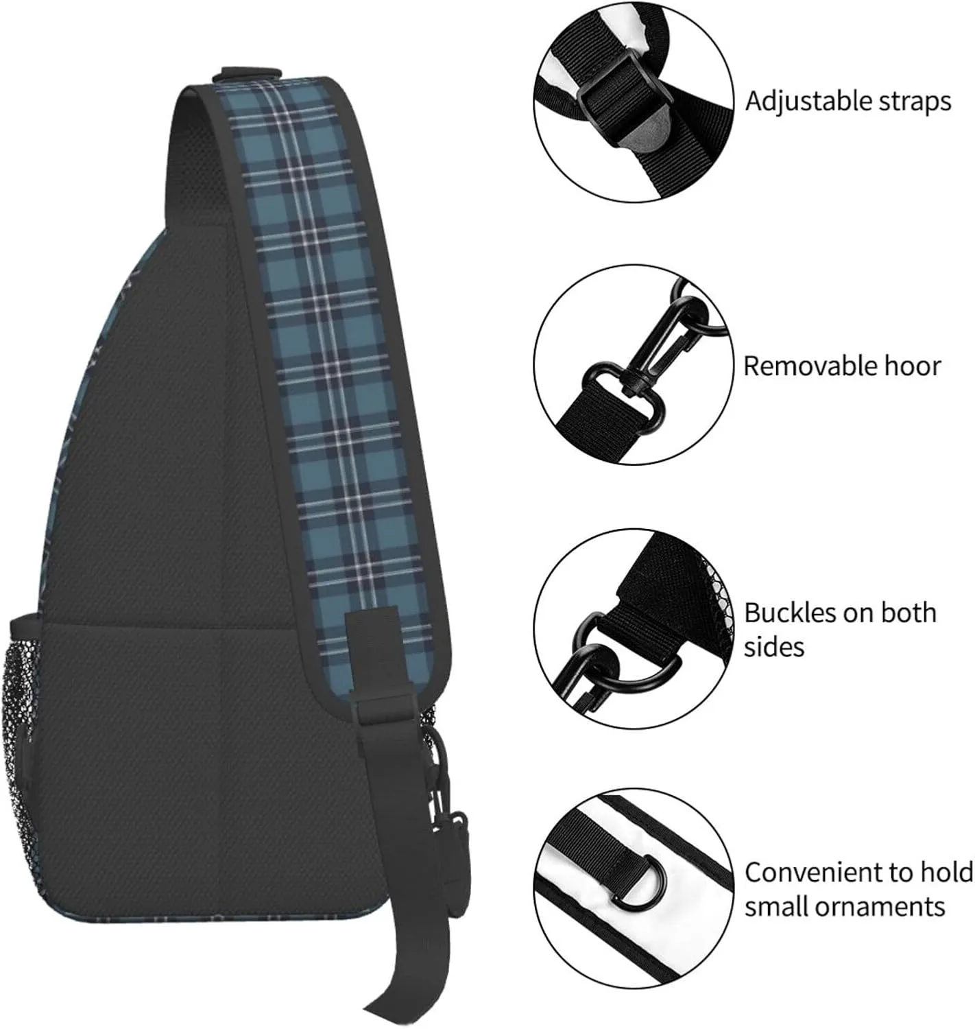 Crossbody Sling Backpack Clan Earl of St Andrews Tartan Shoulder Chest Bag Daypack for Traveling Sport