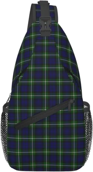 Crossbody Sling Backpack Clan Forbes Modern Tartan Shoulder Chest Bag Daypack for Traveling Sport