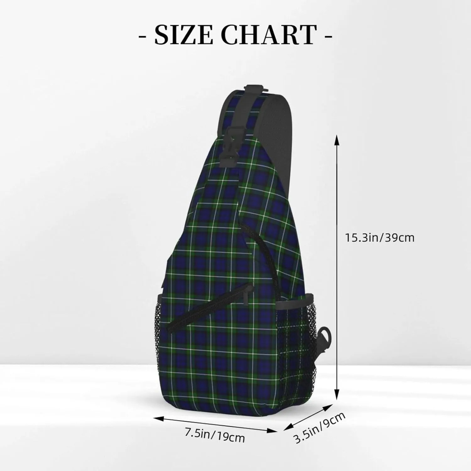 Crossbody Sling Backpack Clan Forbes Modern Tartan Shoulder Chest Bag Daypack for Traveling Sport