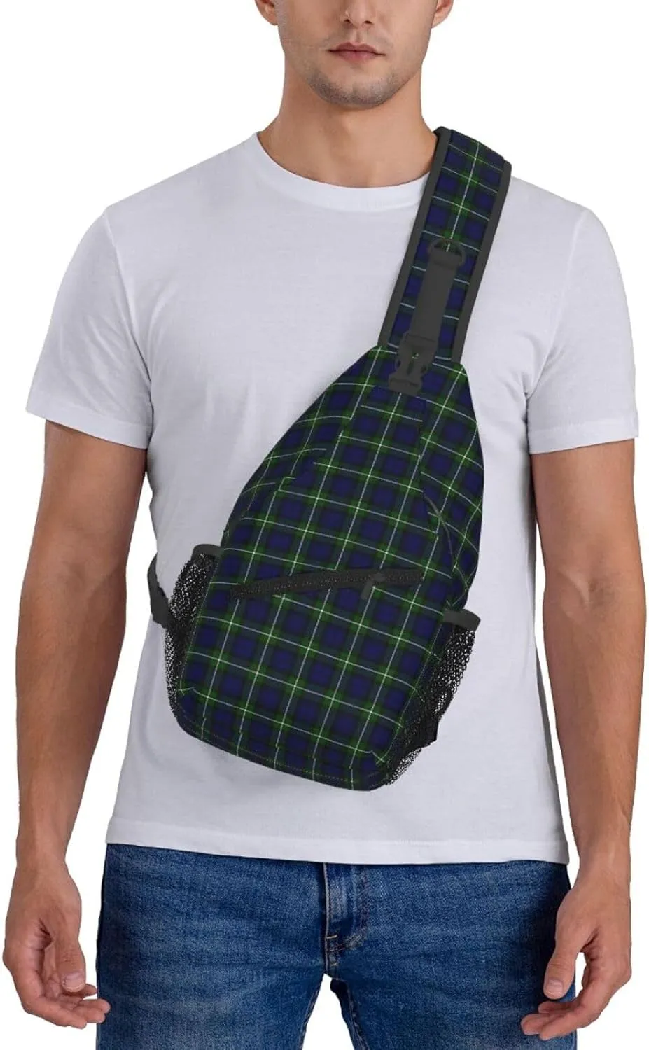 Crossbody Sling Backpack Clan Forbes Modern Tartan Shoulder Chest Bag Daypack for Traveling Sport