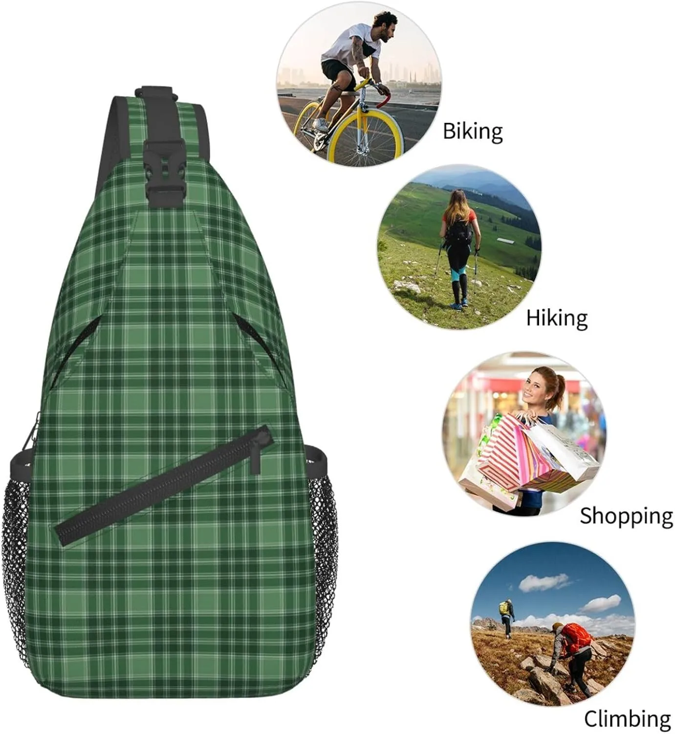 Crossbody Sling Backpack Clan MacDonald Lord of the Isles Hunting Tartan Shoulder Chest Bag Daypack for Traveling Sport
