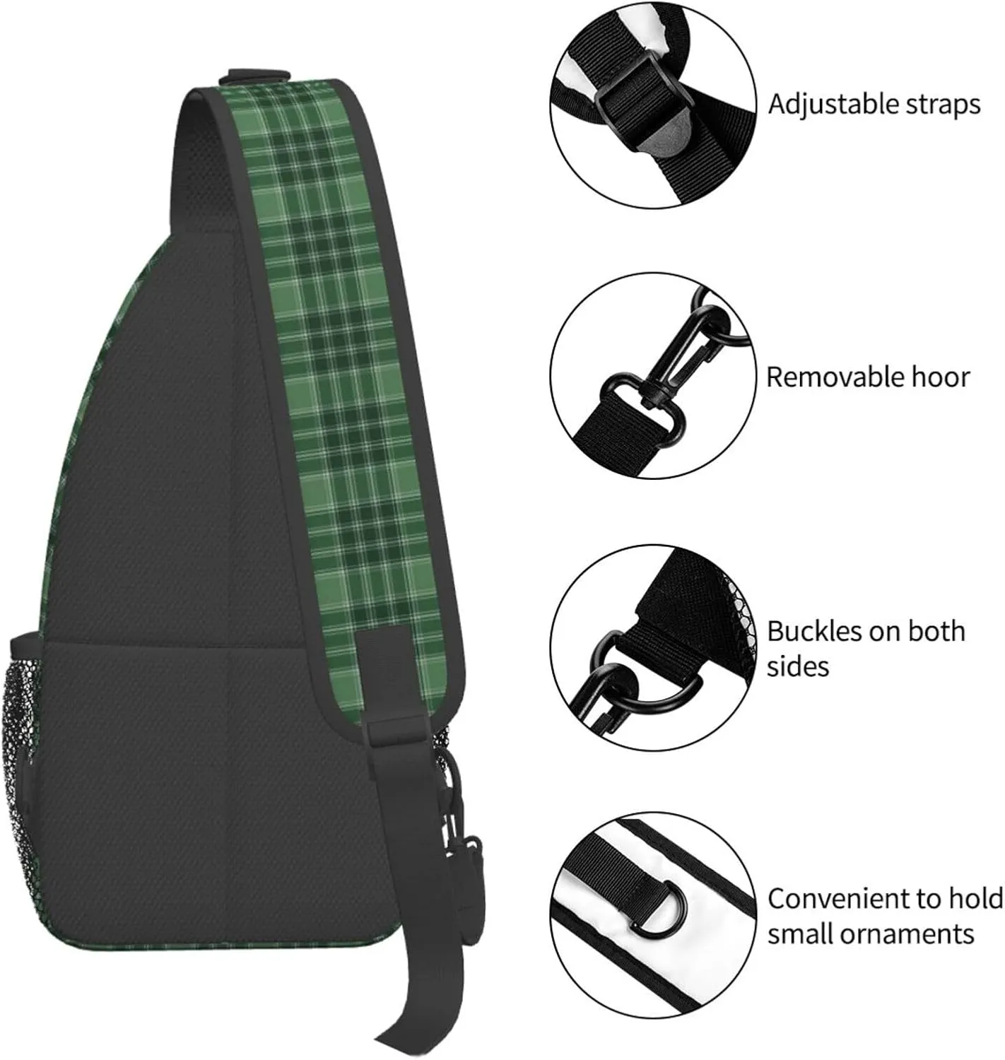 Crossbody Sling Backpack Clan MacDonald Lord of the Isles Hunting Tartan Shoulder Chest Bag Daypack for Traveling Sport