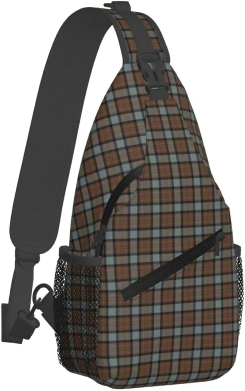 Crossbody Sling Backpack Clan MacLaren Weathered Tartan Shoulder Chest Bag Daypack for Traveling Sport