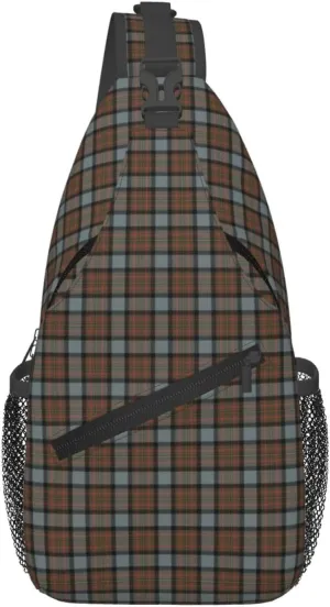 Crossbody Sling Backpack Clan MacLaren Weathered Tartan Shoulder Chest Bag Daypack for Traveling Sport