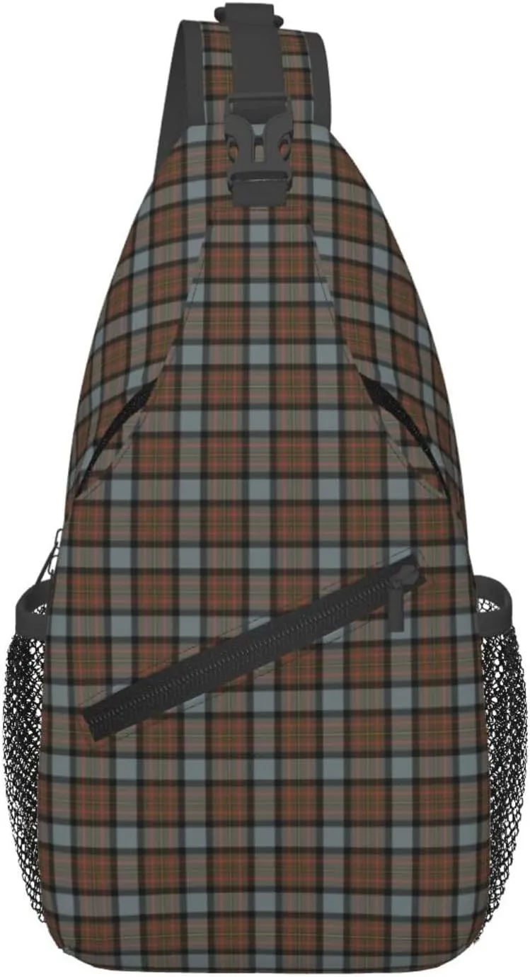 Crossbody Sling Backpack Clan MacLaren Weathered Tartan Shoulder Chest Bag Daypack for Traveling Sport