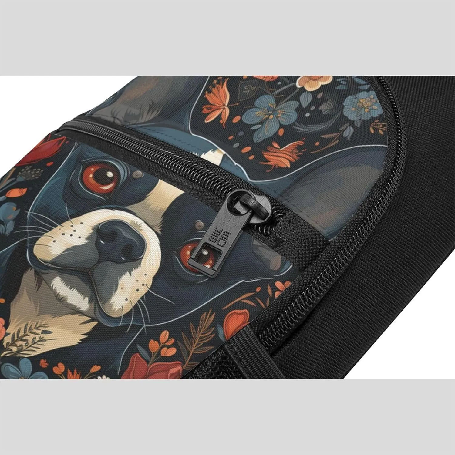 Crossbody Sling Backpack Sling Bag for Men Women Cross Chest Bag Shoulder Bag Boston Terrier Puppy Travel Hiking Daypack