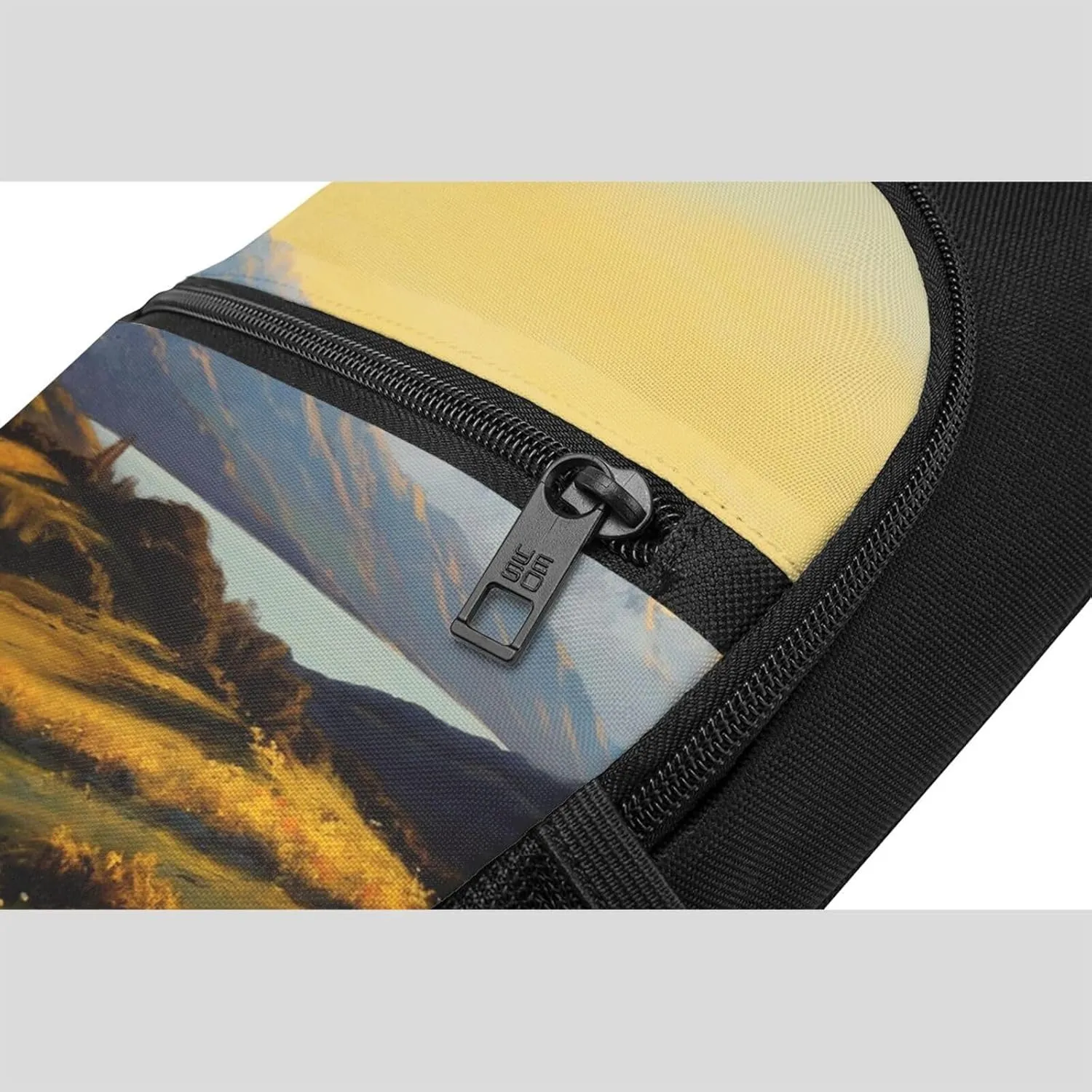 Crossbody Sling Backpack Sling Bag for Men Women Cross Chest Bag Shoulder Bag Golden valley landscape Travel Hiking Daypack