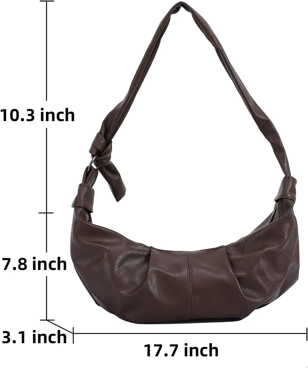 Crossbody Sling Bag for Women, Retro Soft Large Shoulder Handbag Dumpling Purse