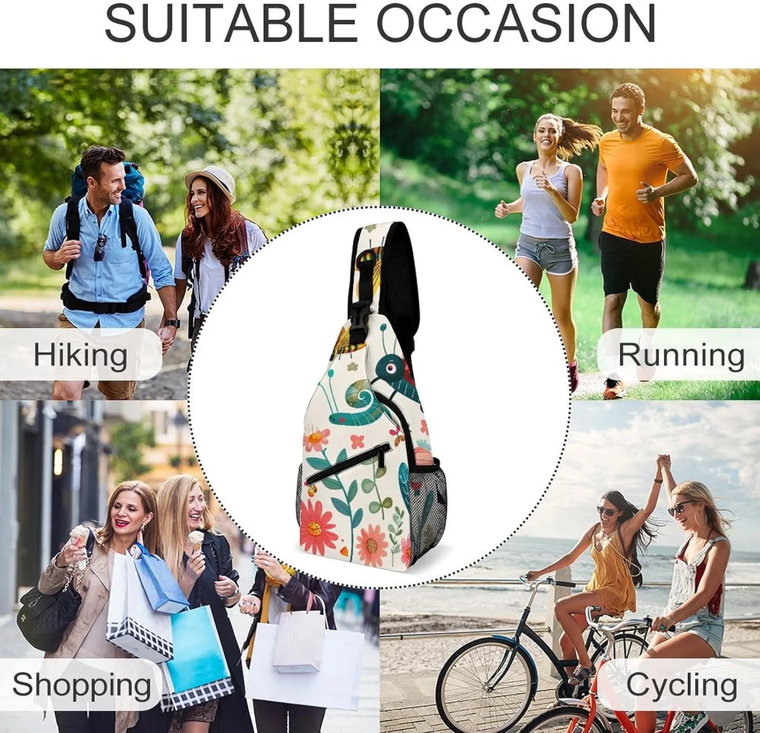 Crossbody Sling Bag Rocks And Pebbles Backpack Sling Bag Travel Hiking Chest Bag Shoulder Bag Daypack