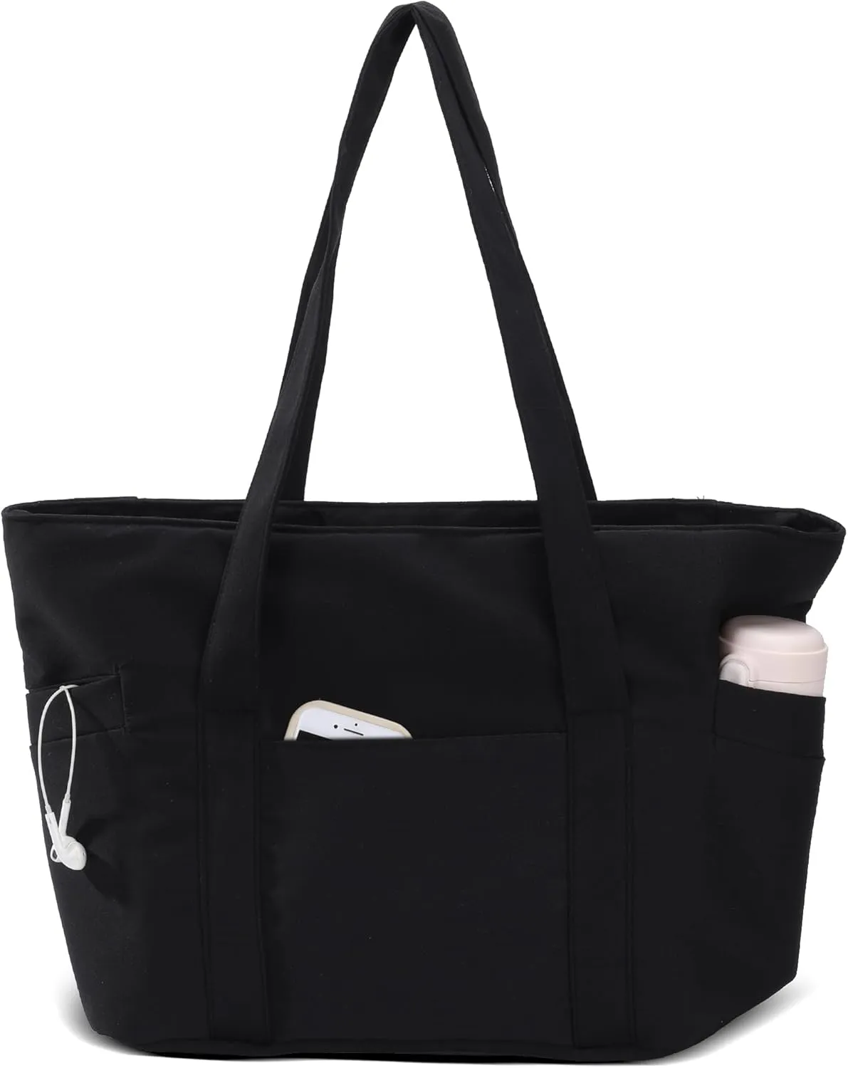 CTWWFS Tote Bag for Women, Travel Essentials Large Tote Bag with Zipper, Top Handle Handbag for Travel, Work