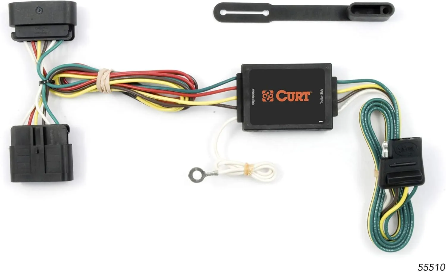 Curt Manufacturing 55510 Vehicle-Side Custom 4-Pin Trailer Wiring Harness,Fits Select GMC Canyon,Chevrolet Colorado,Isuzu I-280,I-290,I-350,I-370 Black