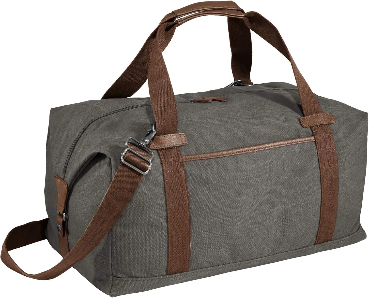 Custom Canvas Duffel Bag for Men Women - Add Your Monogram - Personalized Weekender Bag for Gym, Overnight, Travel