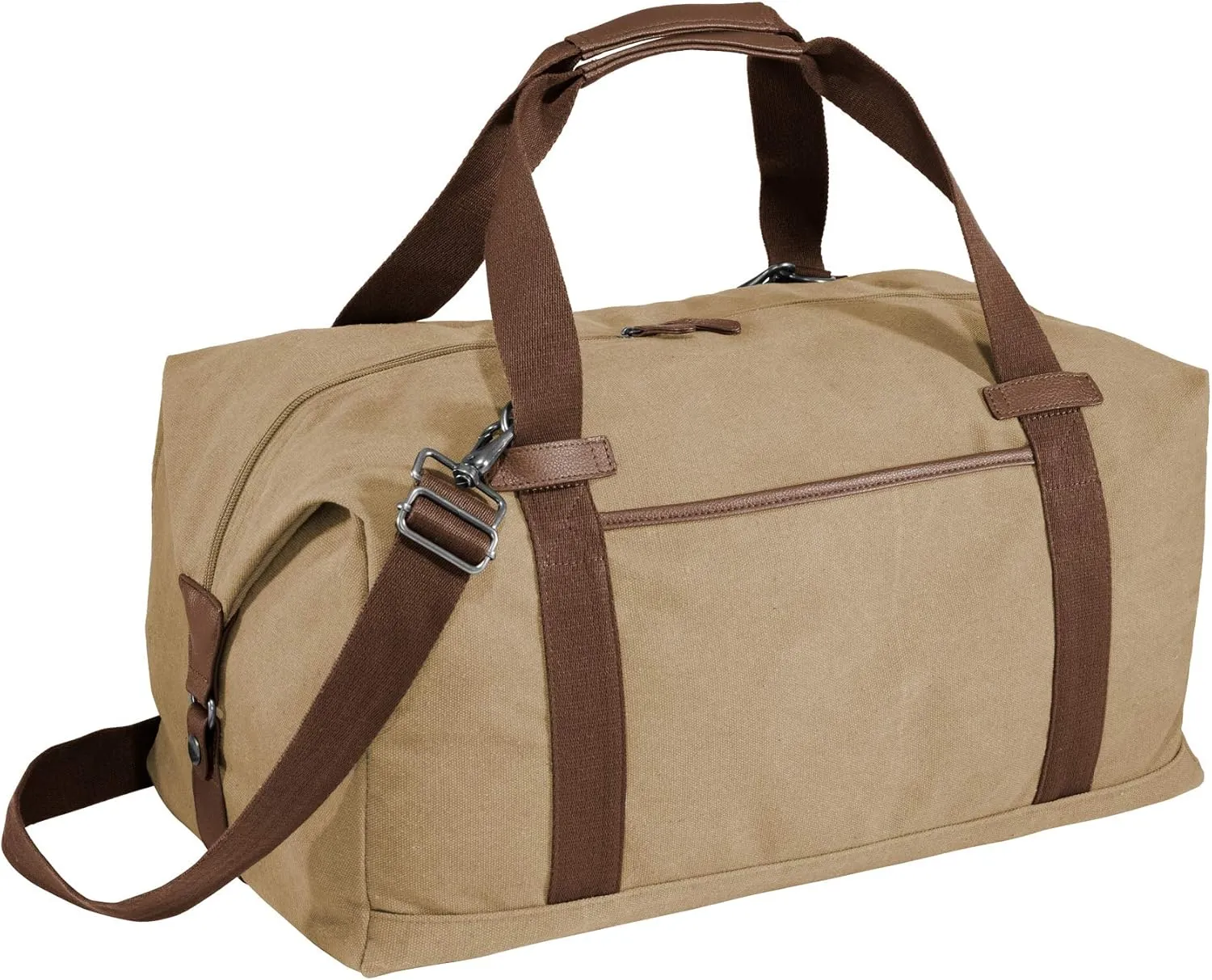 Custom Canvas Duffel Bag for Men Women - Add Your Name - Personalized Weekender Bag for Gym, Overnight, Travel