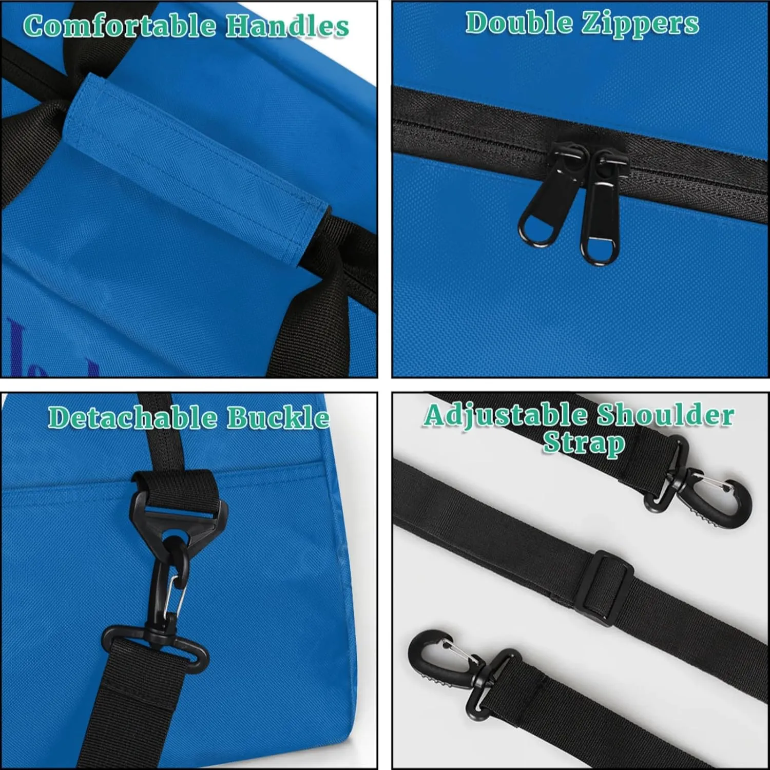 Custom Kids Duffel Bags with Name - Lightweight Gym Bag for Boys & Girls, Personalized Sports Backpack for Workout, and Travel Football Blue