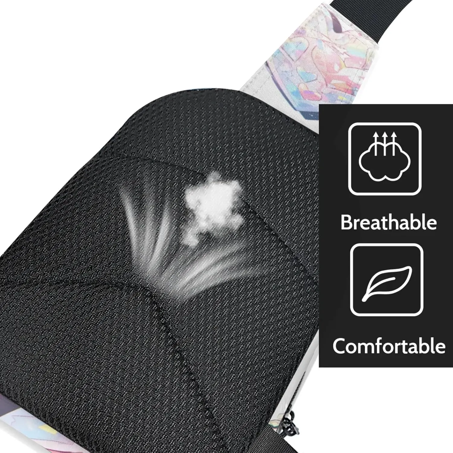 Custom Sling Bag Heart Cute Cross Body Customize Chest Bag Fashion Rhinestone Daypack for Outdoors Travel Hiking Sports