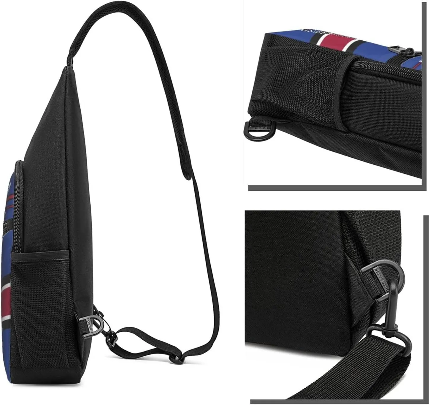 Custom Sling Bag, Personalized Buffalo Crossbody Bags for Men Women, Customize Name and Number Sling Shoulder Backpack, Chest Bag Hiking Travel Daypack for Outdoor