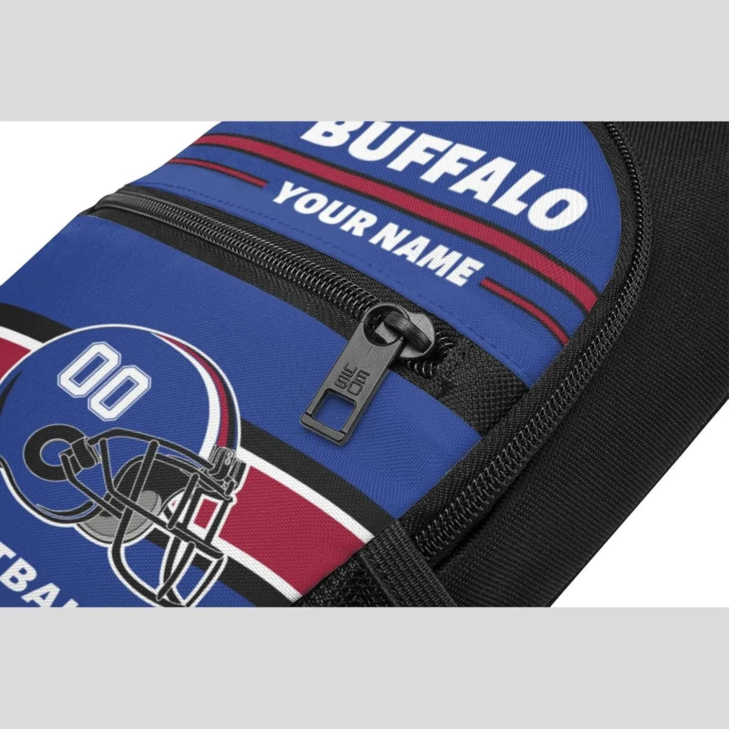 Custom Sling Bag, Personalized Buffalo Crossbody Bags for Men Women, Customize Name and Number Sling Shoulder Backpack, Chest Bag Hiking Travel Daypack for Outdoor