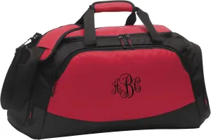 Custom Sport Duffel Bag for Men Women (Active Medium) - Add Your Monogram - Personalized Weekender Bag for Gym, Overnight, Travel