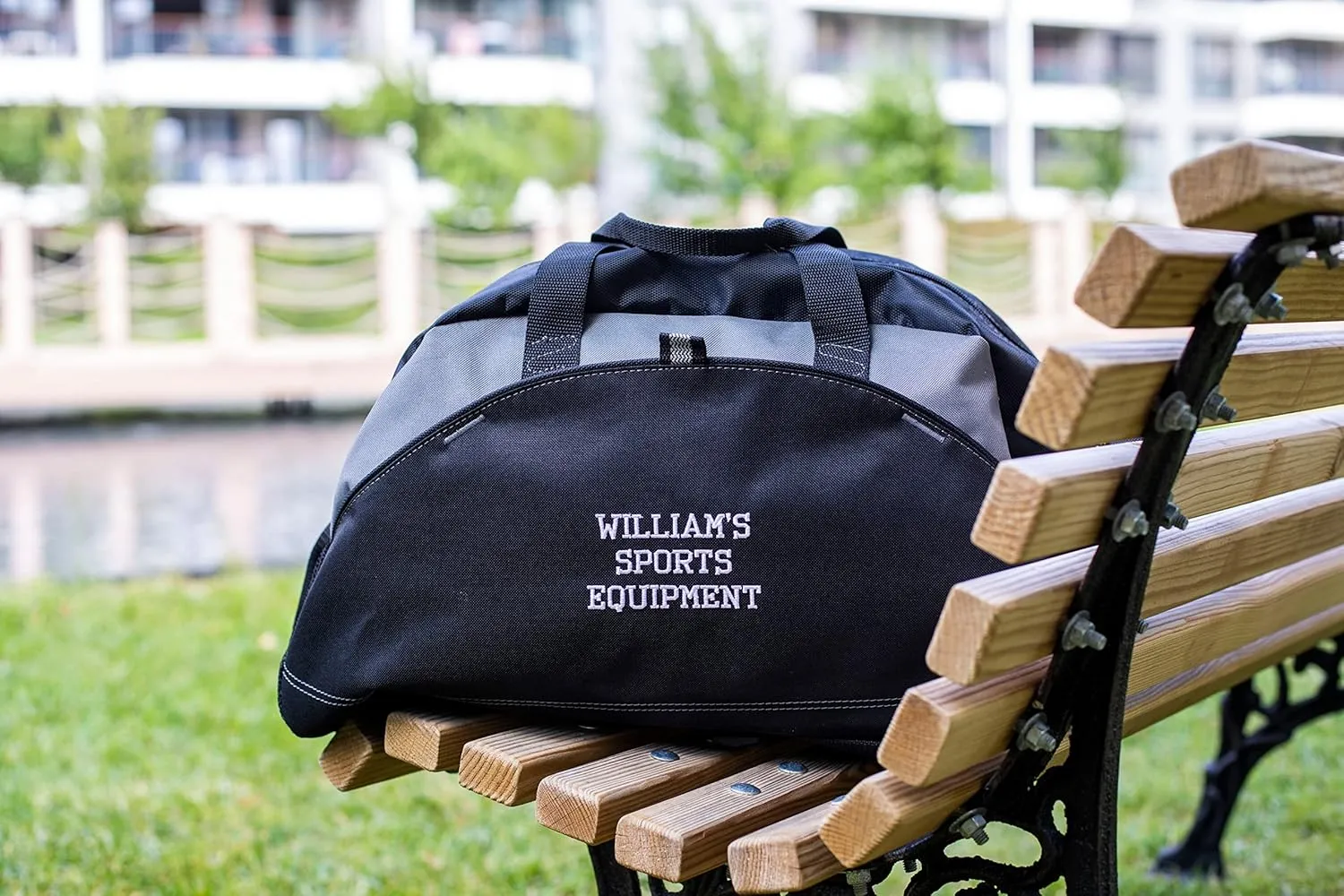 Custom Sport Duffel Bag for Men Women (Active Medium) - Add Your Name - Personalized Weekender Bag for Gym, Overnight, Travel