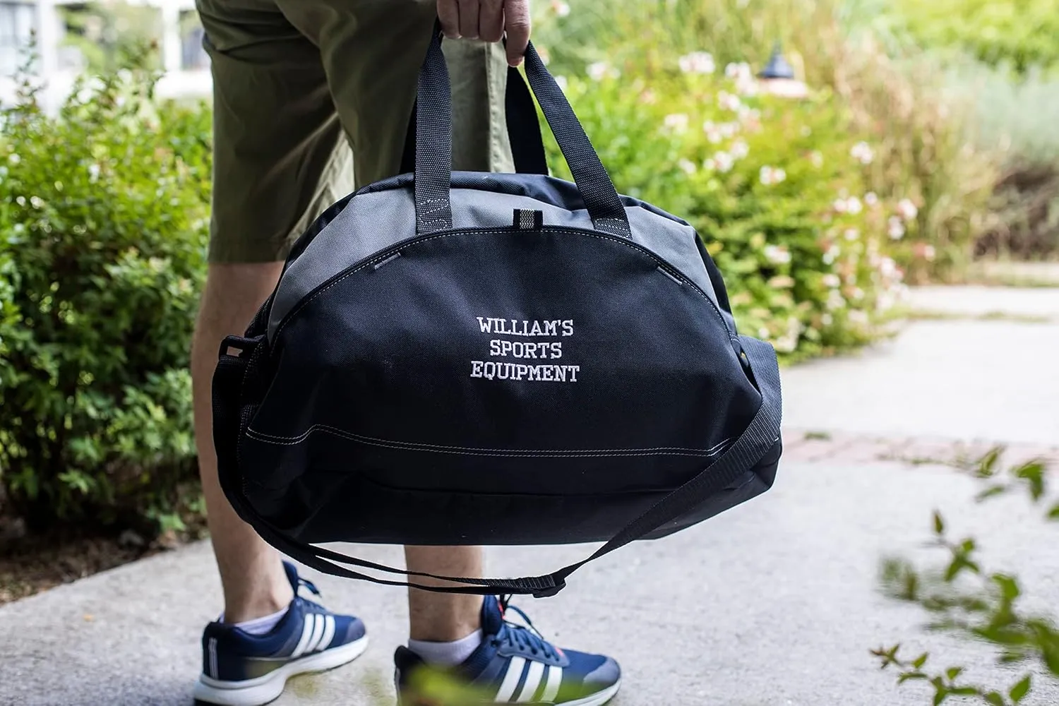 Custom Sport Duffel Bag for Men Women (Active Medium) - Add Your Name - Personalized Weekender Bag for Gym, Overnight, Travel