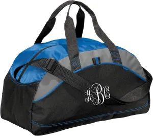 Custom Sport Duffel Bag for Men Women (Contrast Medium) - Add Your Monogram - Personalized Weekender Bag for Gym, Overnight, Travel