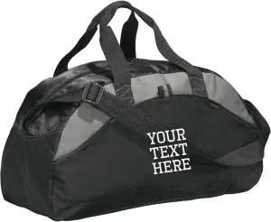 Custom Sport Duffel Bag for Men Women (Contrast Medium) - Add Your Name - Personalized Weekender Bag for Gym, Overnight, Travel