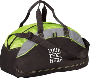 Custom Sport Duffel Bag for Men Women (Contrast Medium) - Add Your Name - Personalized Weekender Bag for Gym, Overnight, Travel
