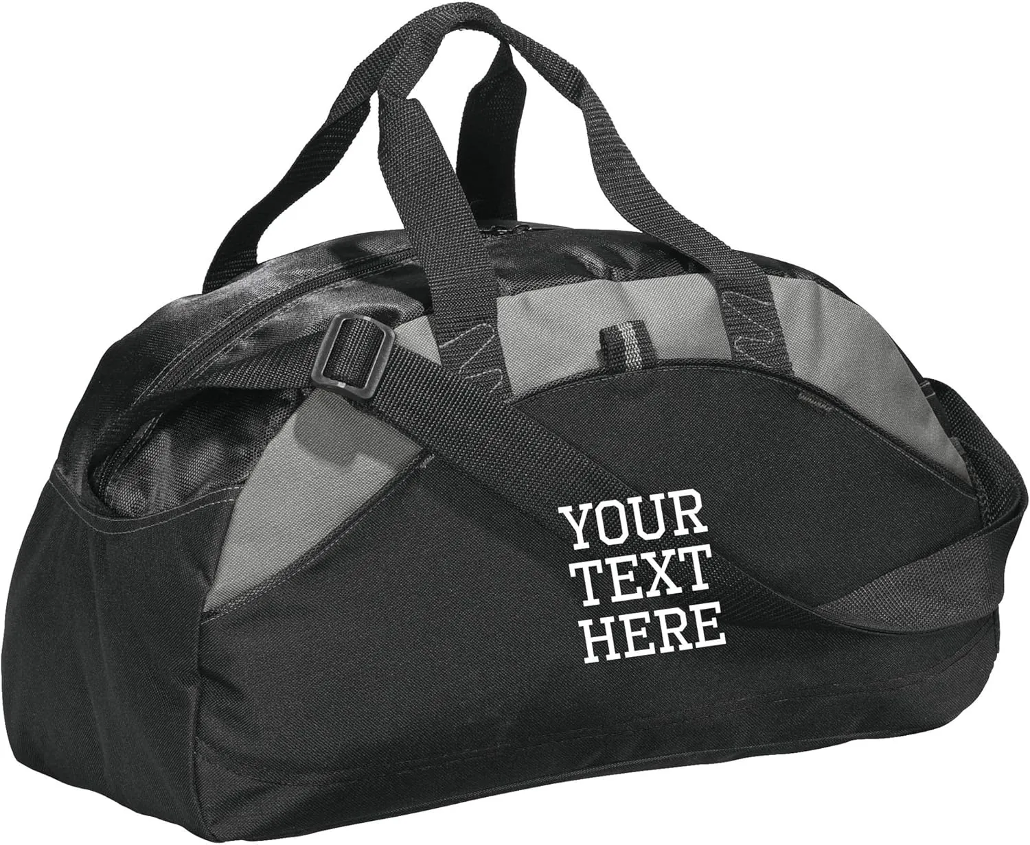 Custom Sport Duffel Bag for Men Women (Contrast Medium) - Add Your Name - Personalized Weekender Bag for Gym, Overnight, Travel