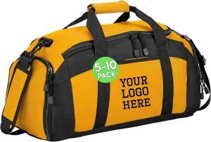 Custom Sport Duffel Bag for Men Women (Gym Bag) 5 or 10 Pack - Add Your Logo - Personalized Weekender Bag for Gym